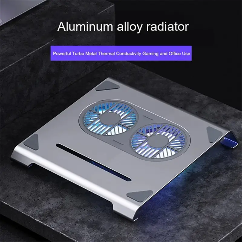 Agoal Aluminum Laptop Cooling Stand - Laptop positioned showing improved ergonomics and cooling