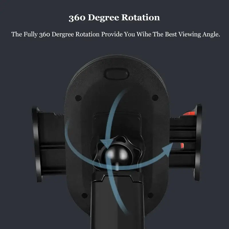 360-degree rotation feature of a product on a dark background