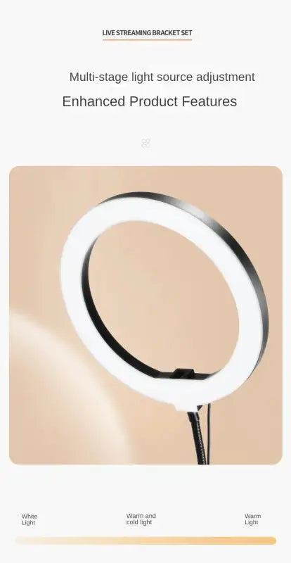 Lighting bracket with multi-stage light source adjustment on a beige background