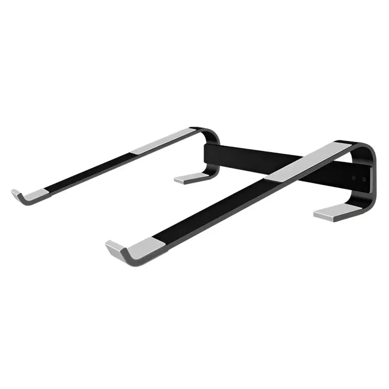 Black metal bracket on a white background