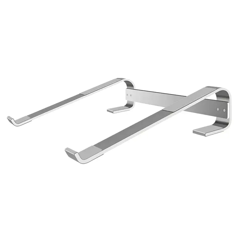 Chrome metal bracket on a white background