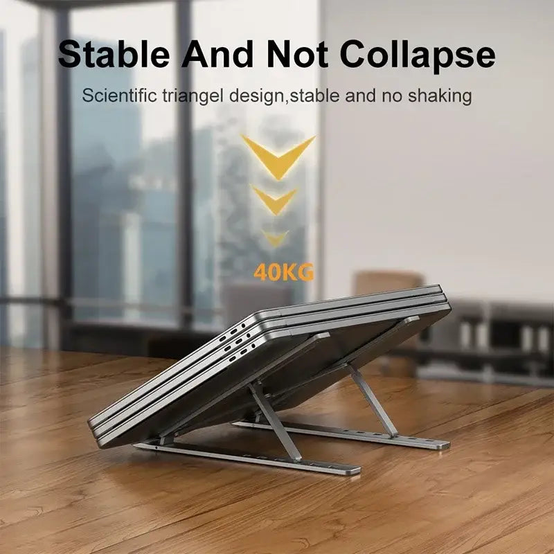 LiDong Laptop Stand - Close-up of aluminum alloy material and build quality