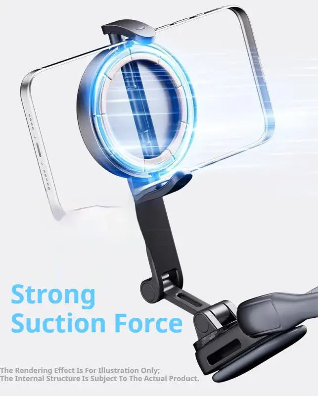 Phone holder with strong suction force on a white background