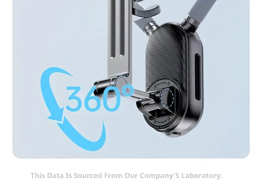 Camera with 360-degree indicator on a light blue background