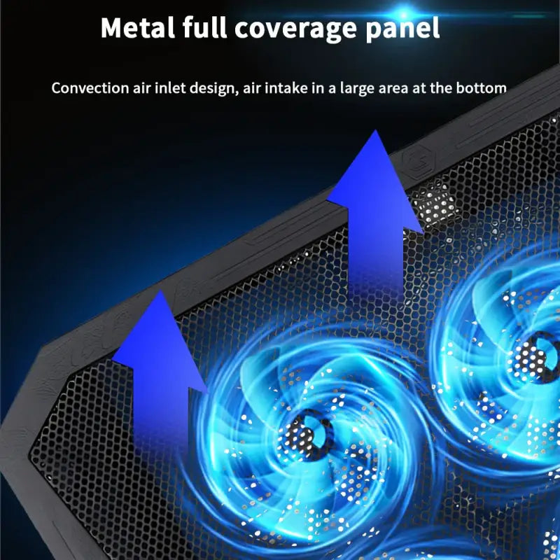 TISHRIC Cooling Pad - RGB LED lighting system in blue illumination