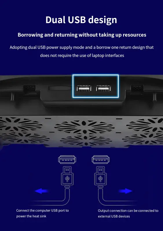 TISHRIC Laptop Cooler - Portable folding design for easy storage