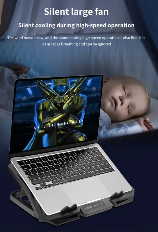 TISHRIC Laptop Cooler - USB cable connection and power setup
