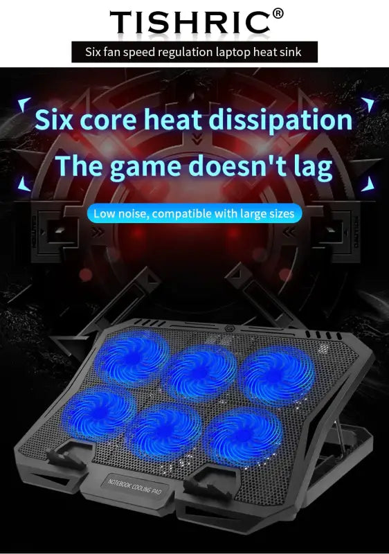 TISHRIC Laptop Cooler - LED color changing effects demonstration
