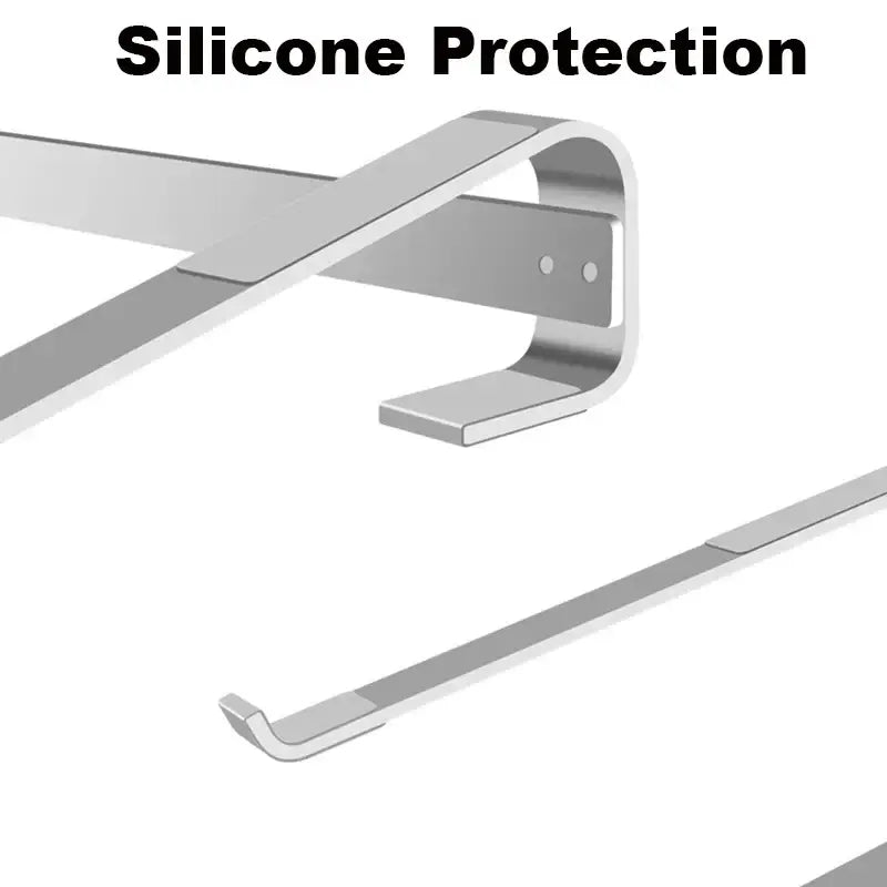 Metal bracket with silicone protection on a white background
