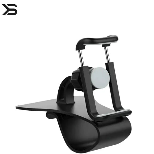 Black phone holder labeled 'Spring Chuck' for phones up to 6.7 inches on a white background