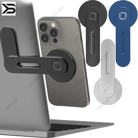 Phone stand with additional phone holders on a white background