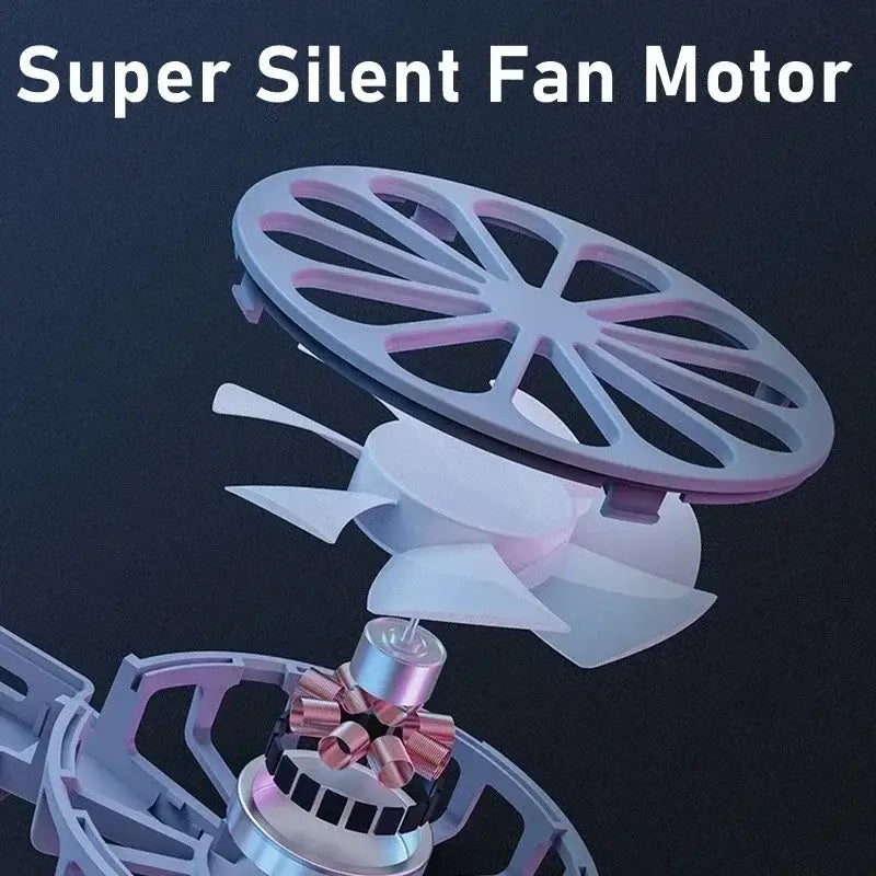 Super Silent Fan Motor with detailed design on a dark background